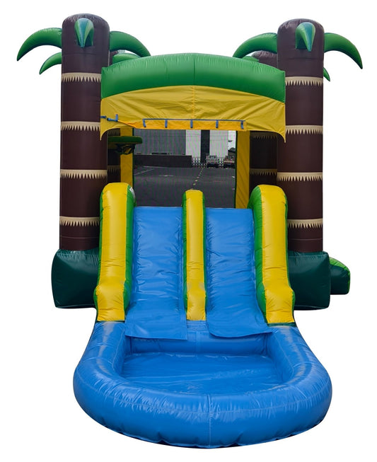 Tropical Combo wet/dry commercial inflatable combo unit