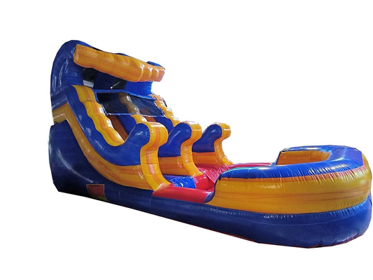 12ft Blue Tide Water Slide — commercial wet/dry inflatable water slide