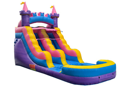 12Ft Princess Waterslide – Wet/Dry – Commercial - Strength PVC - InflateO