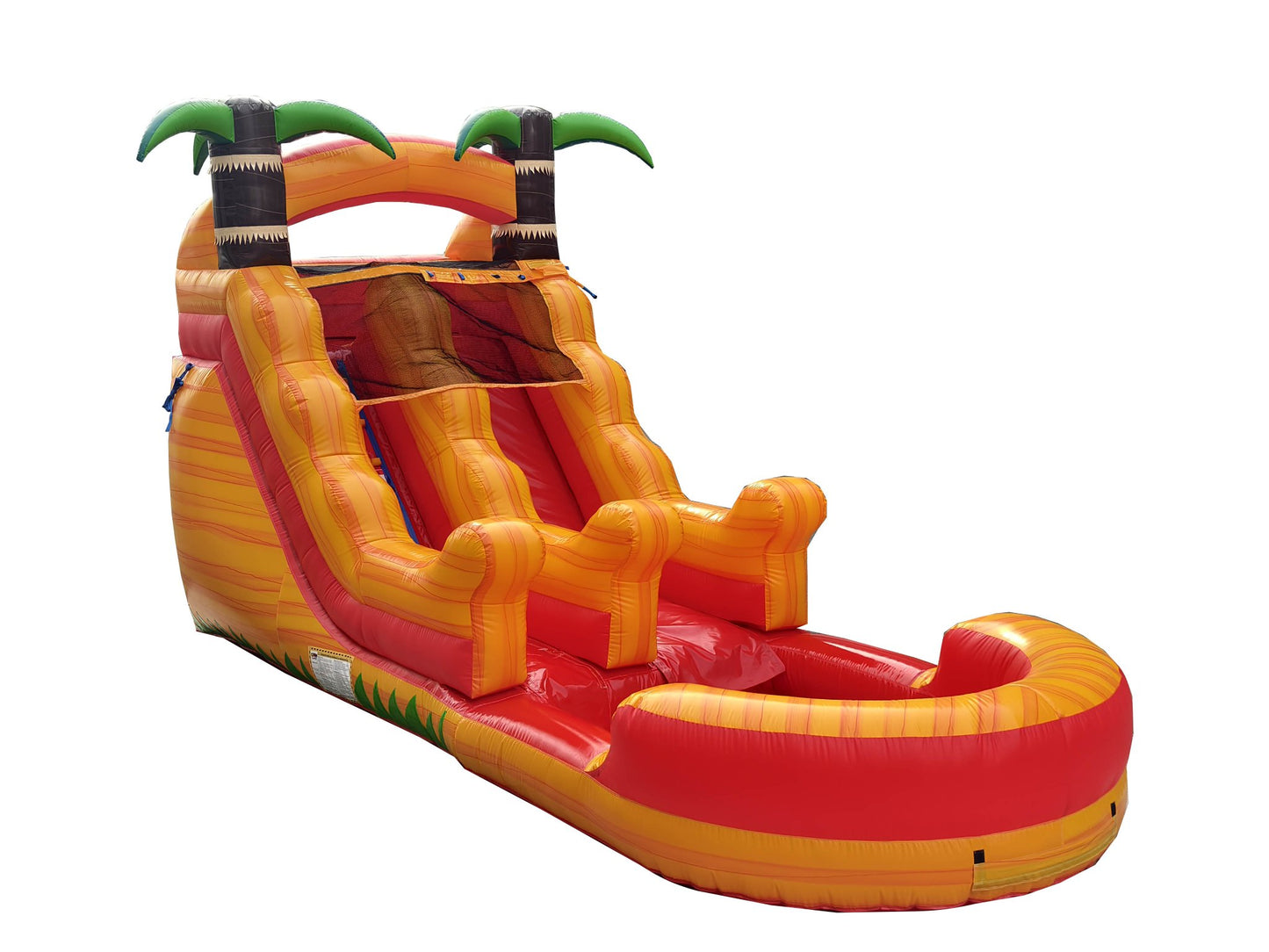 13ft Flame Tropical waterslide – Wet/Dry – Commercial - Strength PVC - InflateO