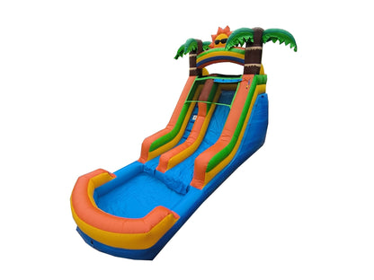 13ft Tropical Sun Waterslide – Wet/Dry – Commercial - Strength PVC - InflateO