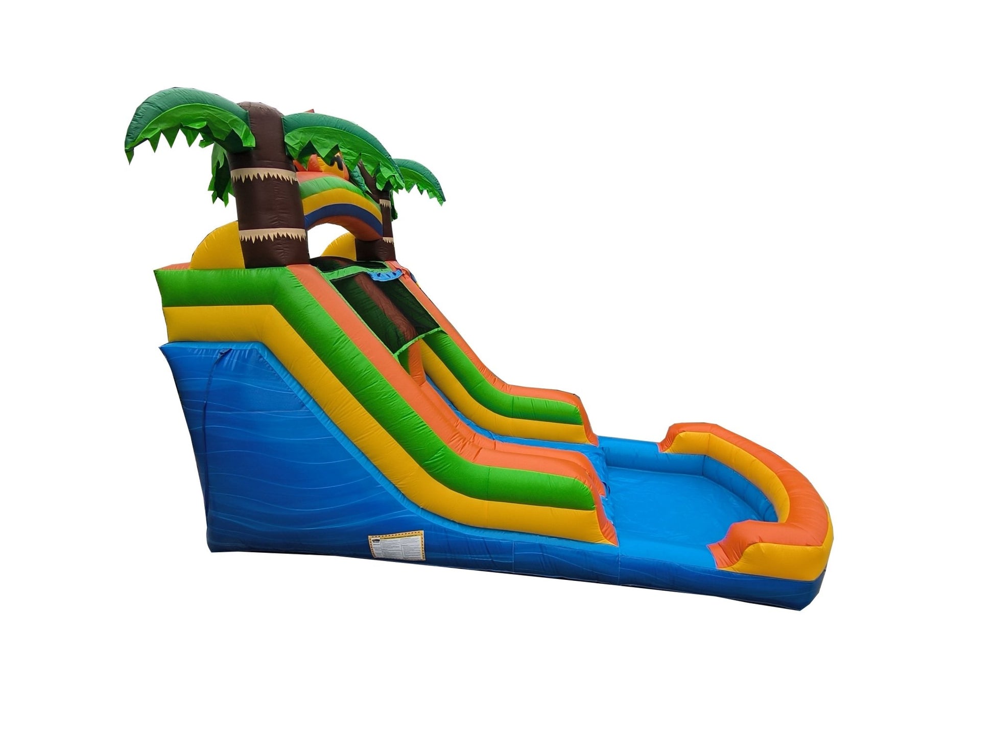 13ft Tropical Sun Waterslide – Wet/Dry – Commercial - Strength PVC - InflateO