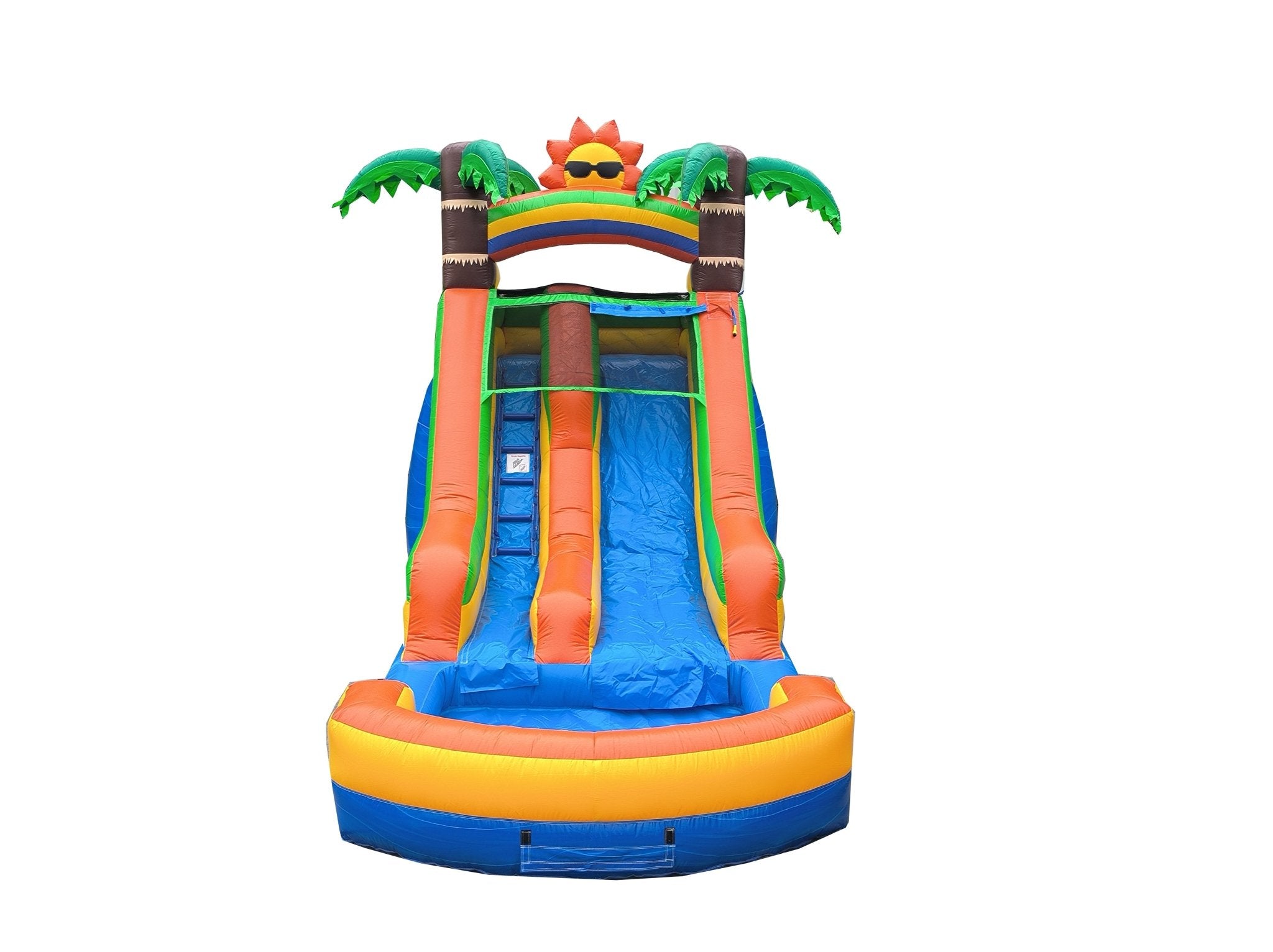 13ft Tropical Sun Water Slide with splash pool, Inflate-O commercial water slide