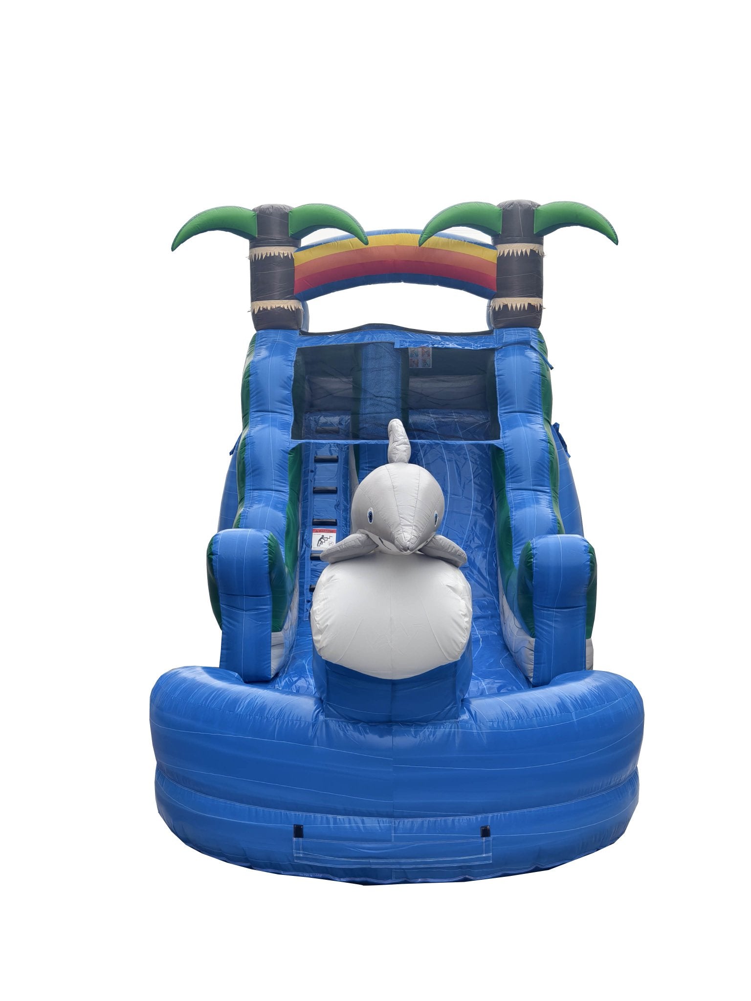 14ft Dolphin Splash Waterslide – Wet/Dry – Commercial - Strength PVC - InflateO