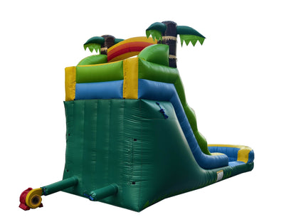 16ft Tropical Inflatable Water Slide – Wet/Dry – Commercial - Strength PVC - InflateO