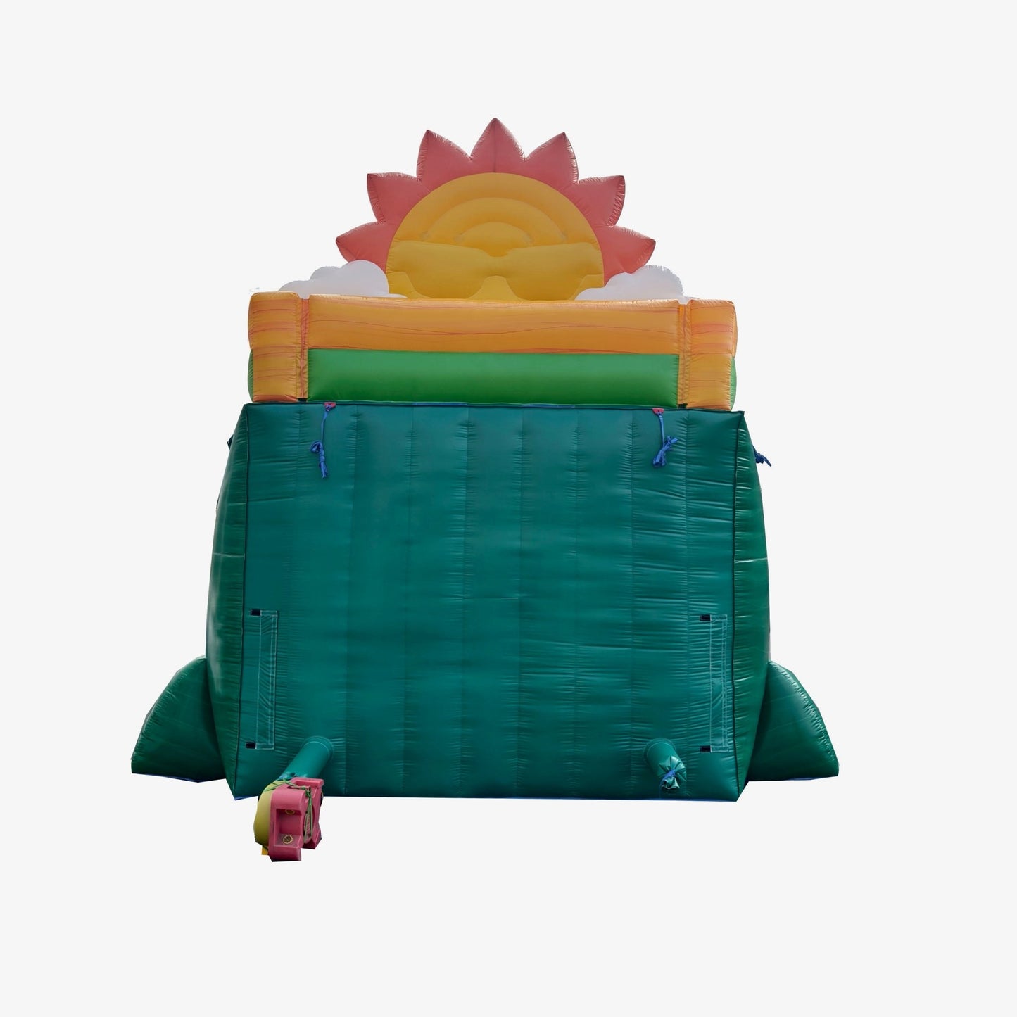 18ft Dual Tropical Sun Waterslide – Wet/Dry – Commercial - Strength PVC - InflateO