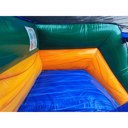 22ft Blue Tropical Waterslide – Wet/Dry – Commercial-Strength PVC