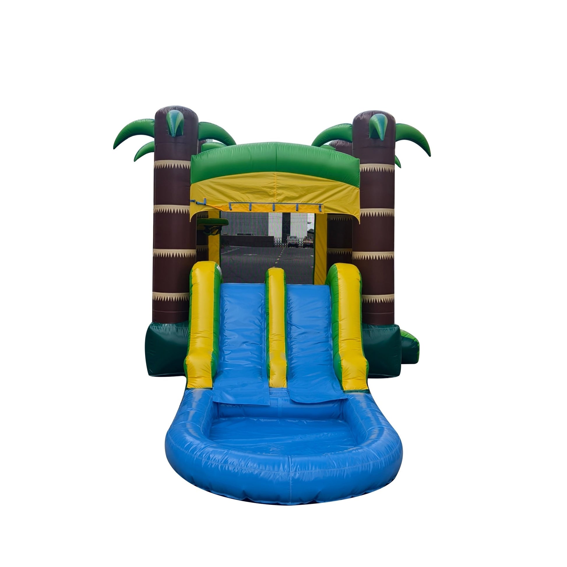 Tropical Combo – Wet/Dry with Pool – Commercial - Strength PVC - InflateO