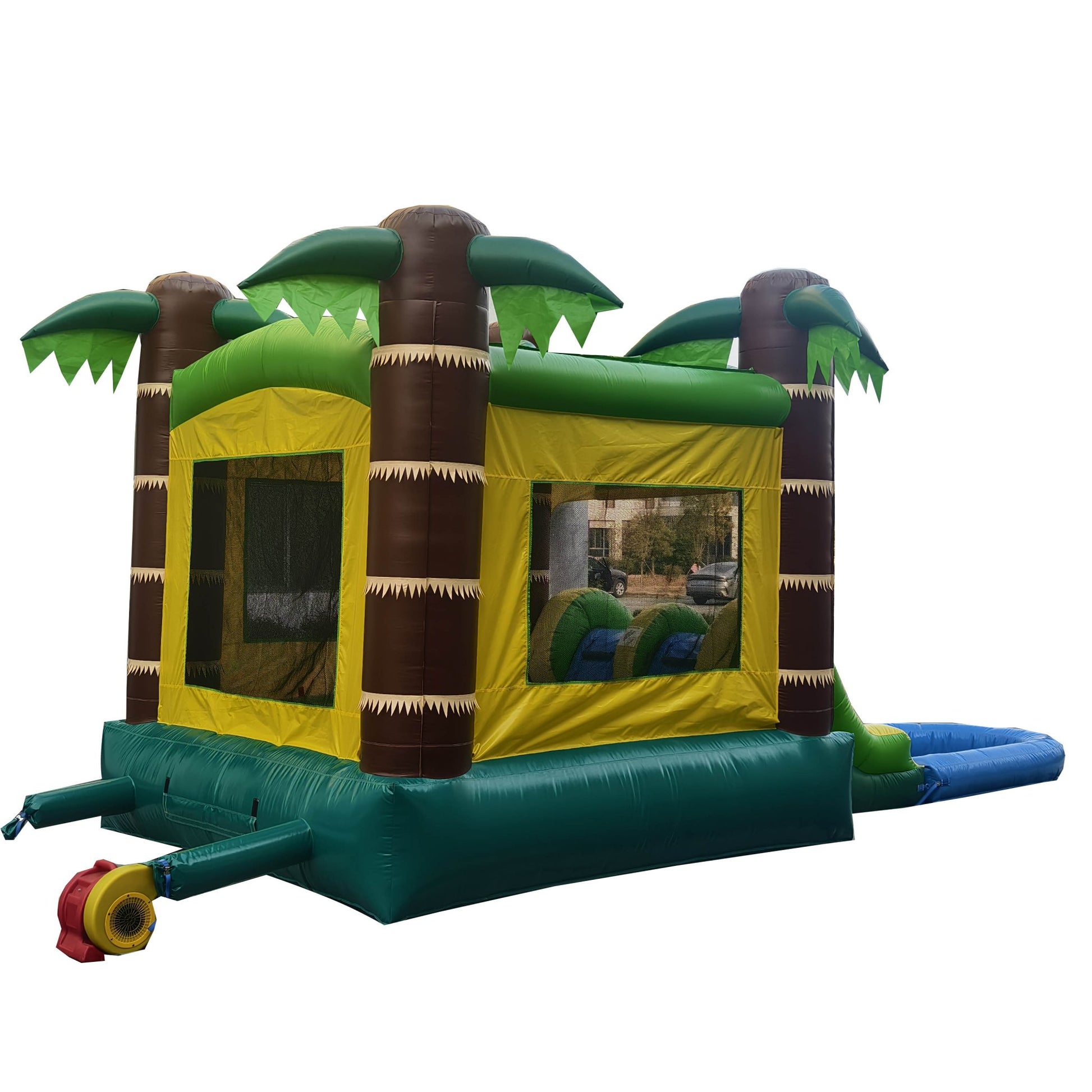 Tropical Combo – Wet/Dry with Pool – Commercial - Strength PVC - InflateO