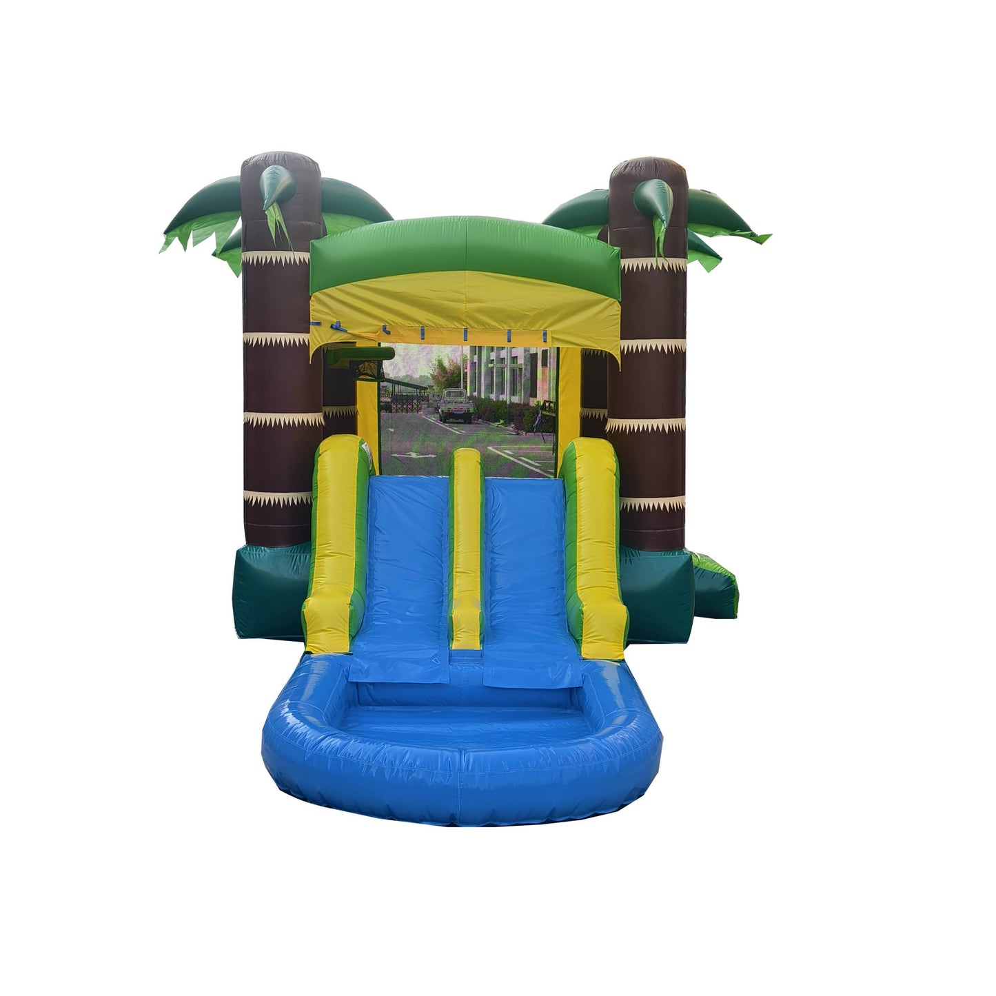 Tropical Combo – Wet/Dry with Pool – Commercial - Strength PVC - InflateO