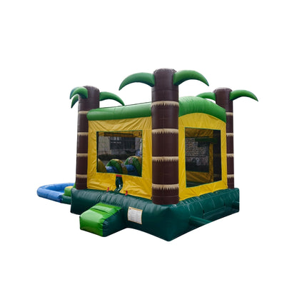 Tropical Combo – Wet/Dry with Pool – Commercial - Strength PVC - InflateO
