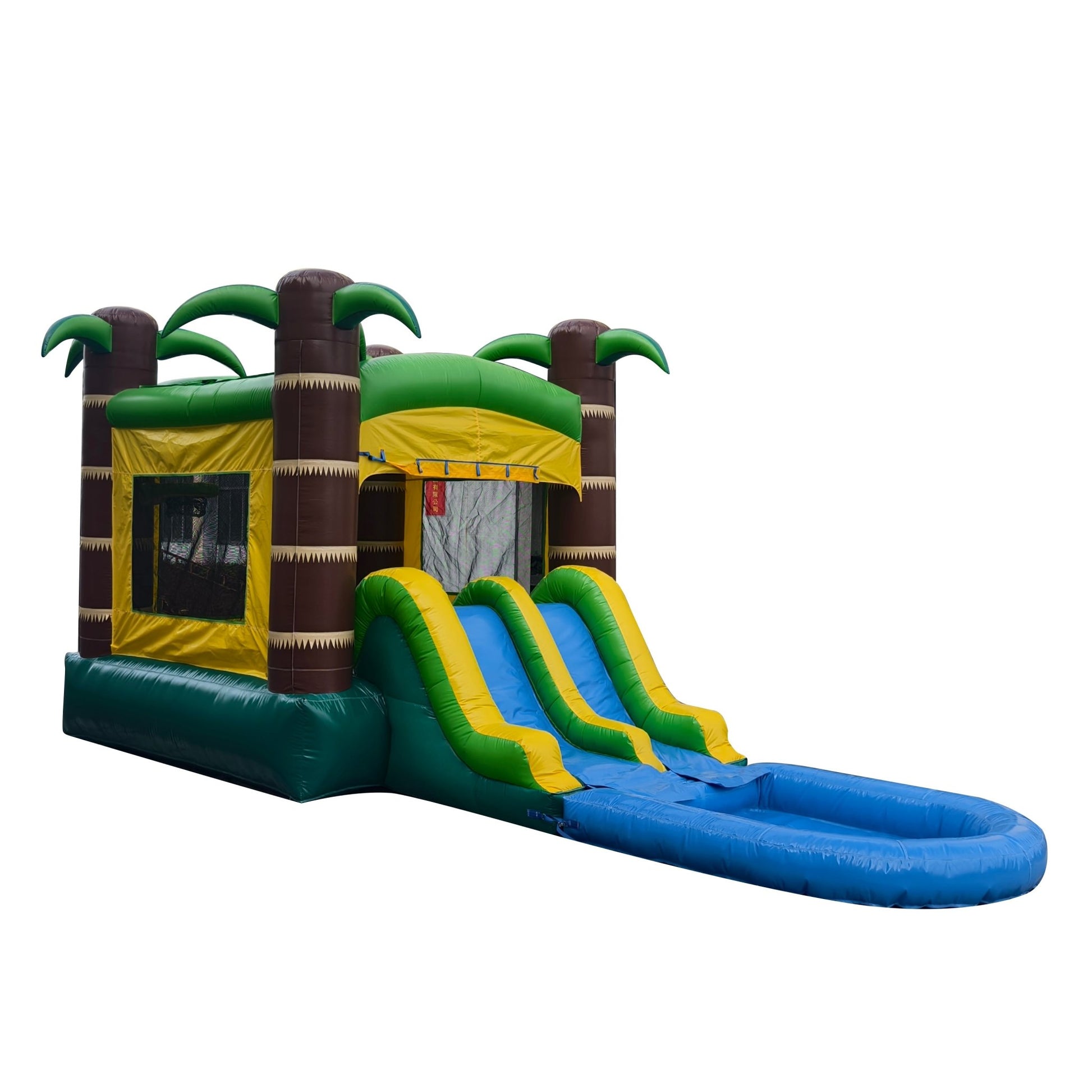 Tropical Combo – Wet/Dry with Pool – Commercial - Strength PVC - InflateO