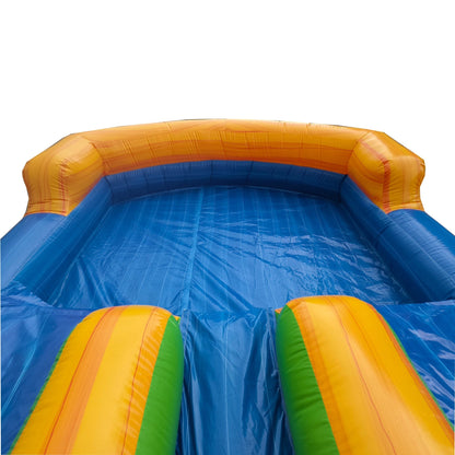 18ft Dual Tropical Sun Waterslide – Wet/Dry – Commercial - Strength PVC - InflateO